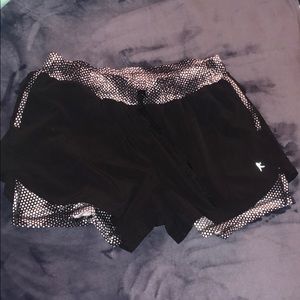 Black and white work out shorts